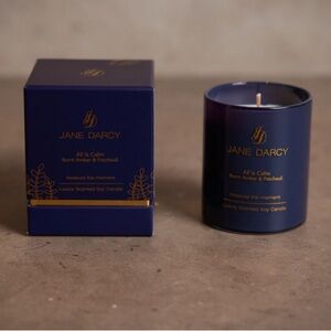 Jane Darcy All is Calm Burnt Amber & Patchouli Luxury Scented Soy Candle NIB